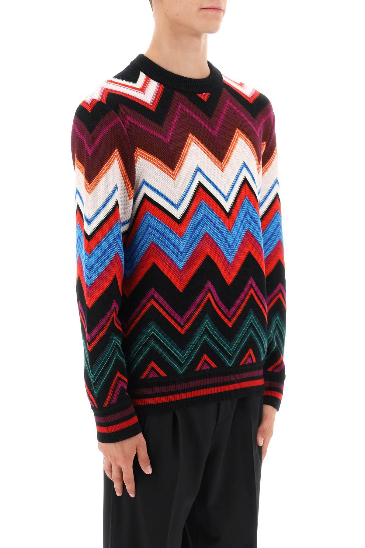 Missoni Zigzag Crew-neck Jumper In Multicolor
