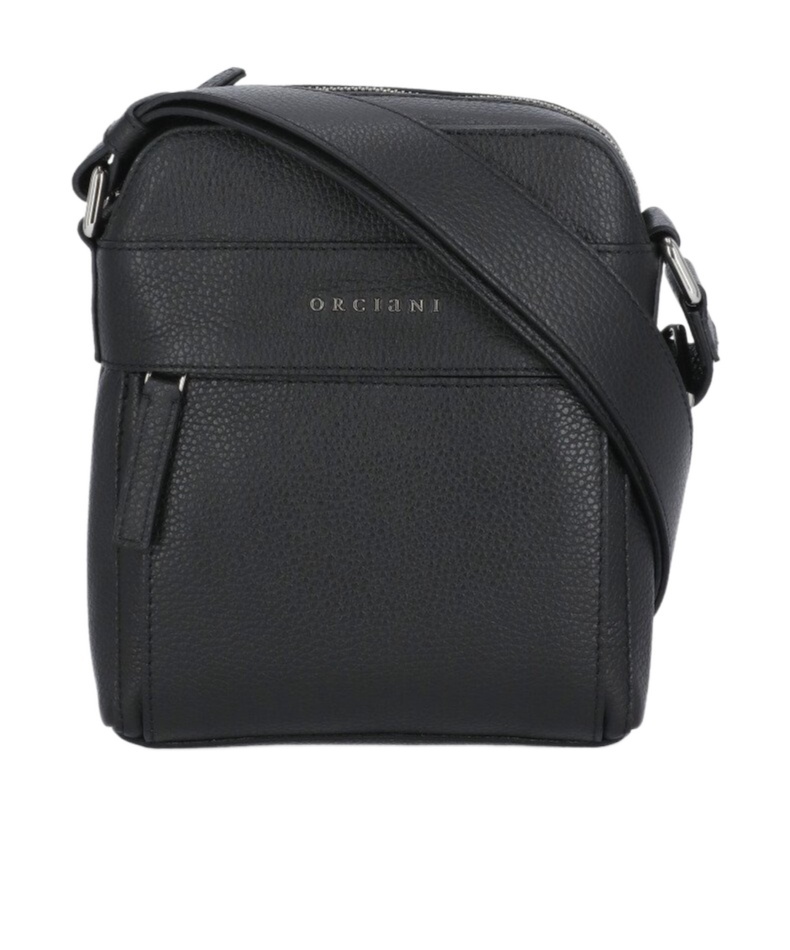 Orciani Zipper Shoulder Bag In Black