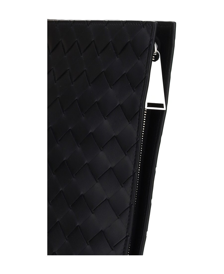 Bottega Veneta Intrecciato Laptop Case In Black