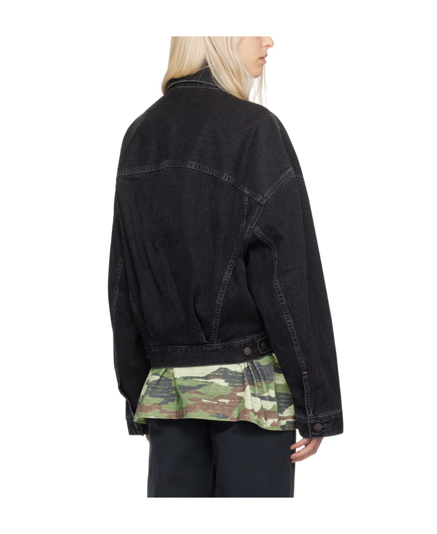 Acne Studios Denim Jacket - Relaxed Cropped Fit In Black