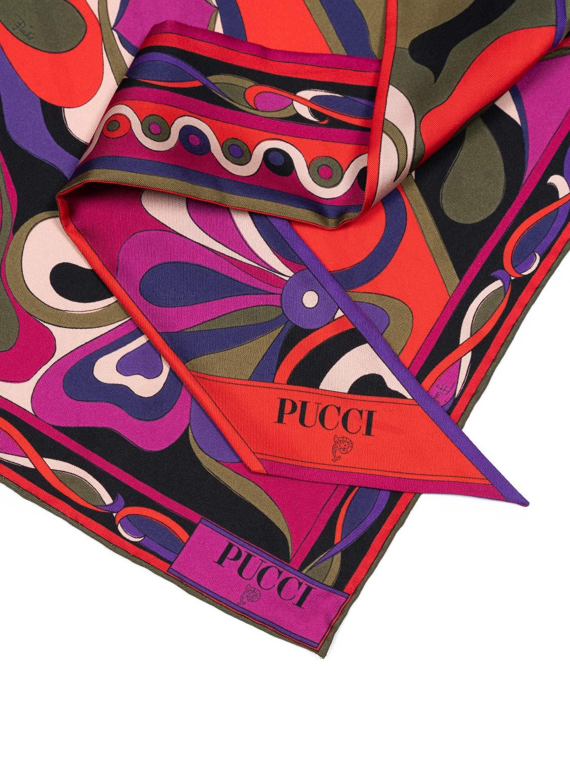 Pucci Silk Printed Headscarf In Multi