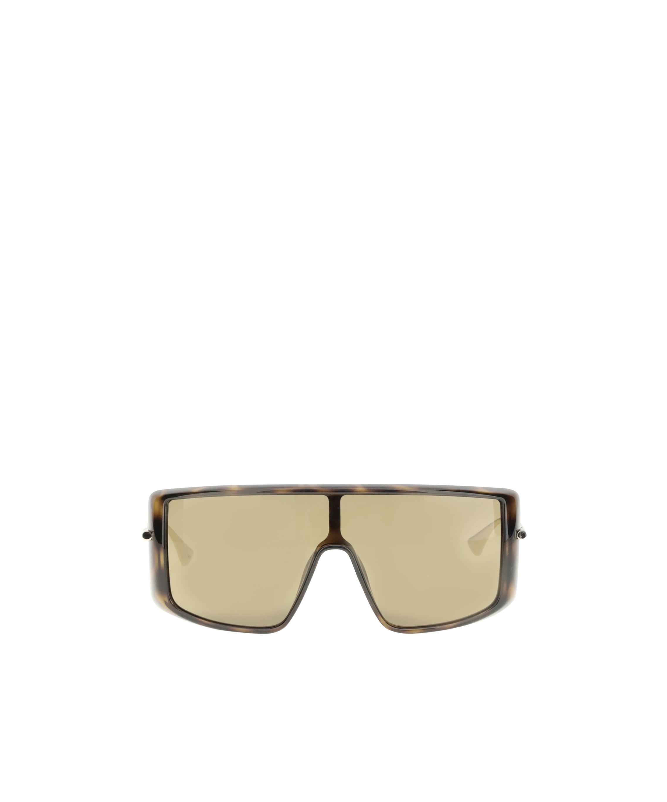 Alexander Mcqueen Havana T-bar Visor Sunglasses In Brown