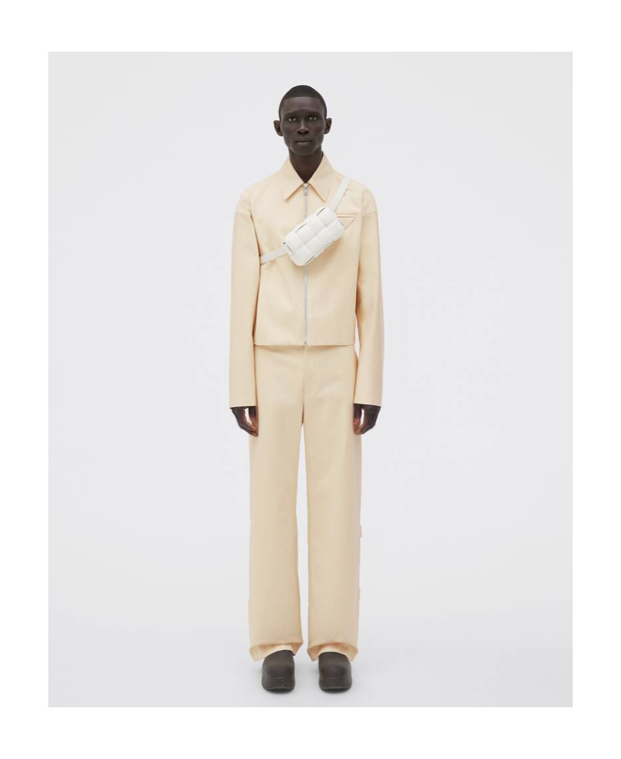 Bottega Veneta Logo With Cushion Box Chest Bag In White
