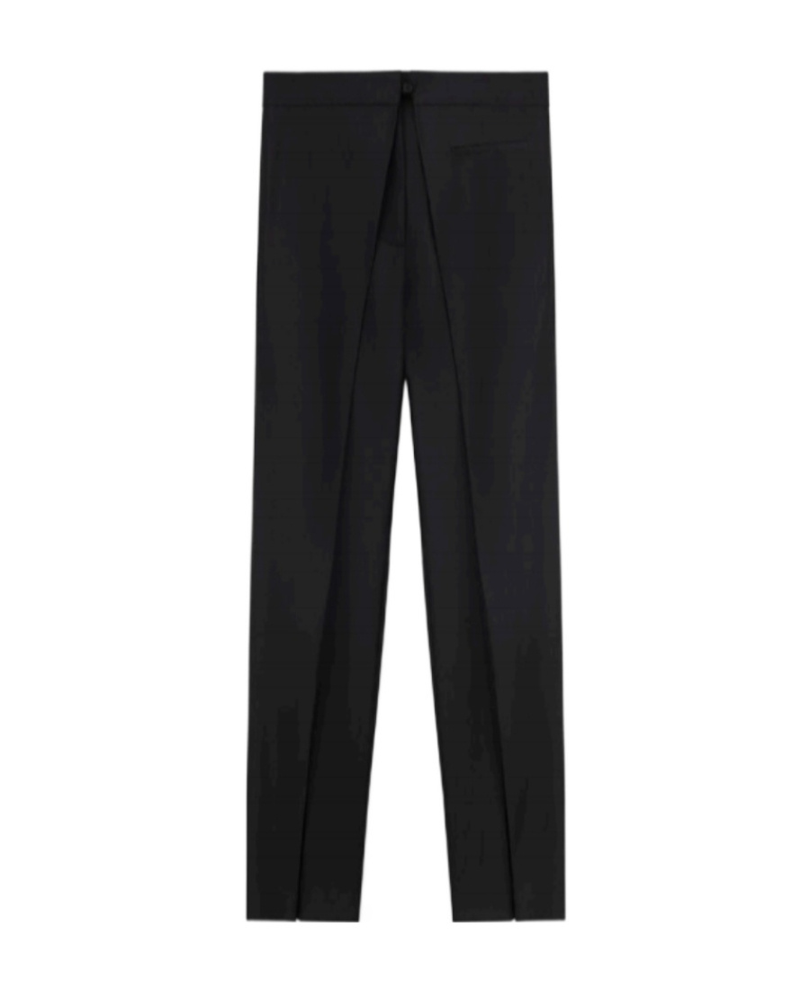 Loewe Pleated Trousers In Wool Twill In Black