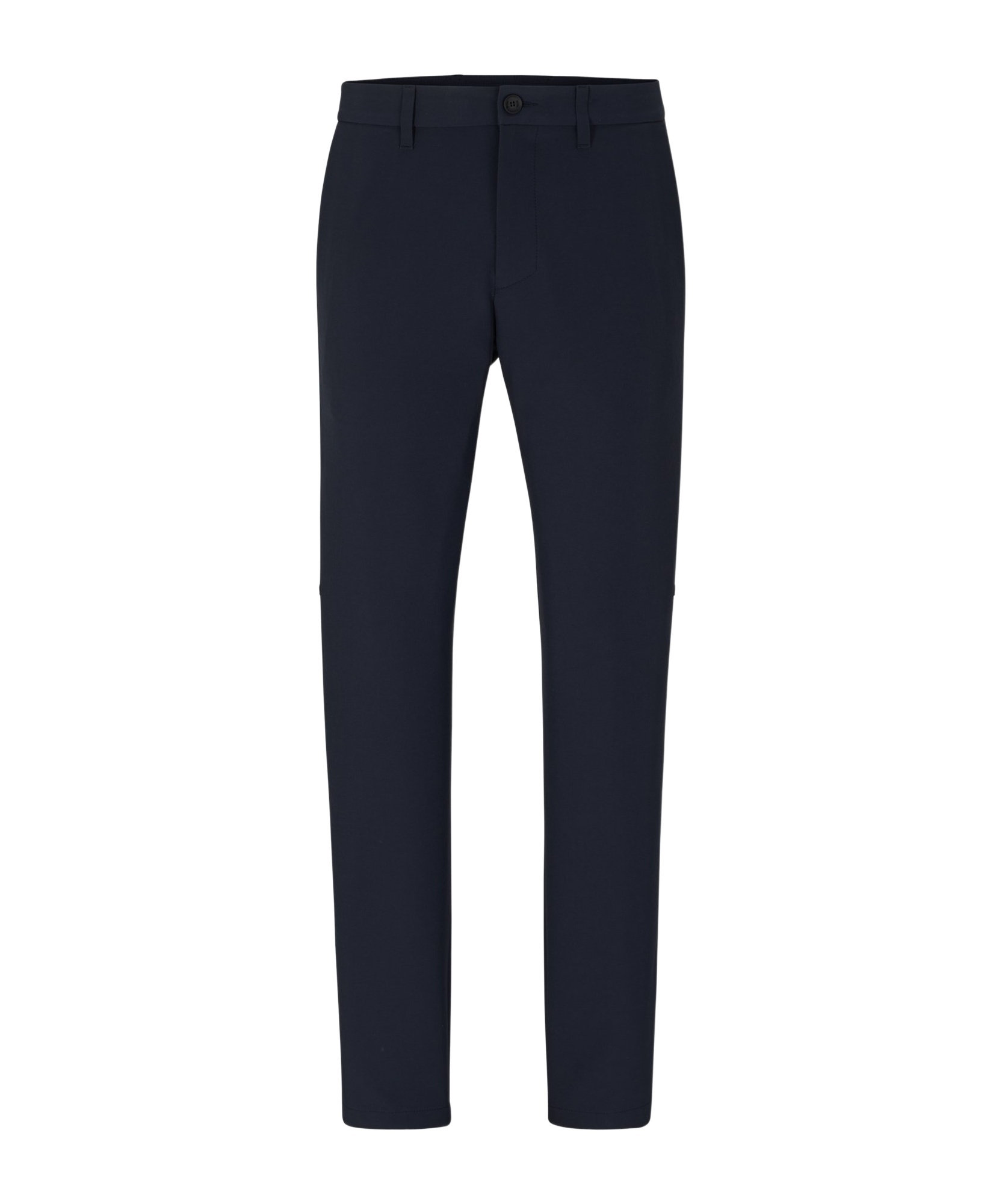Hugo Boss Water-repellent Tapered Trousers In Black