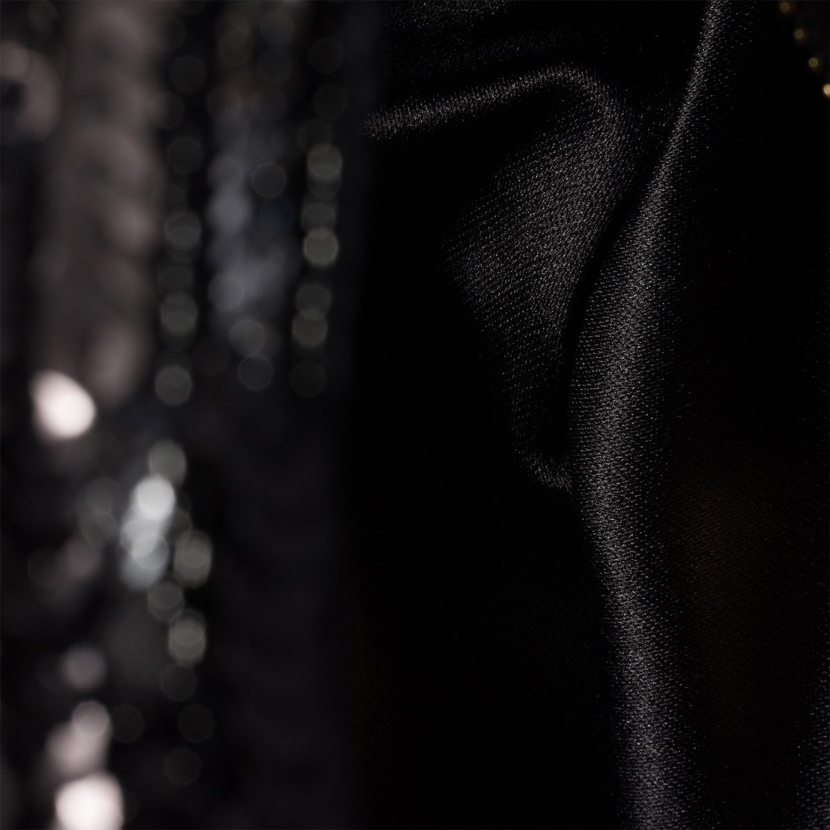 Miu Miu Wander Satin Mini-bag With Crystal And Sequin Fringe In Black