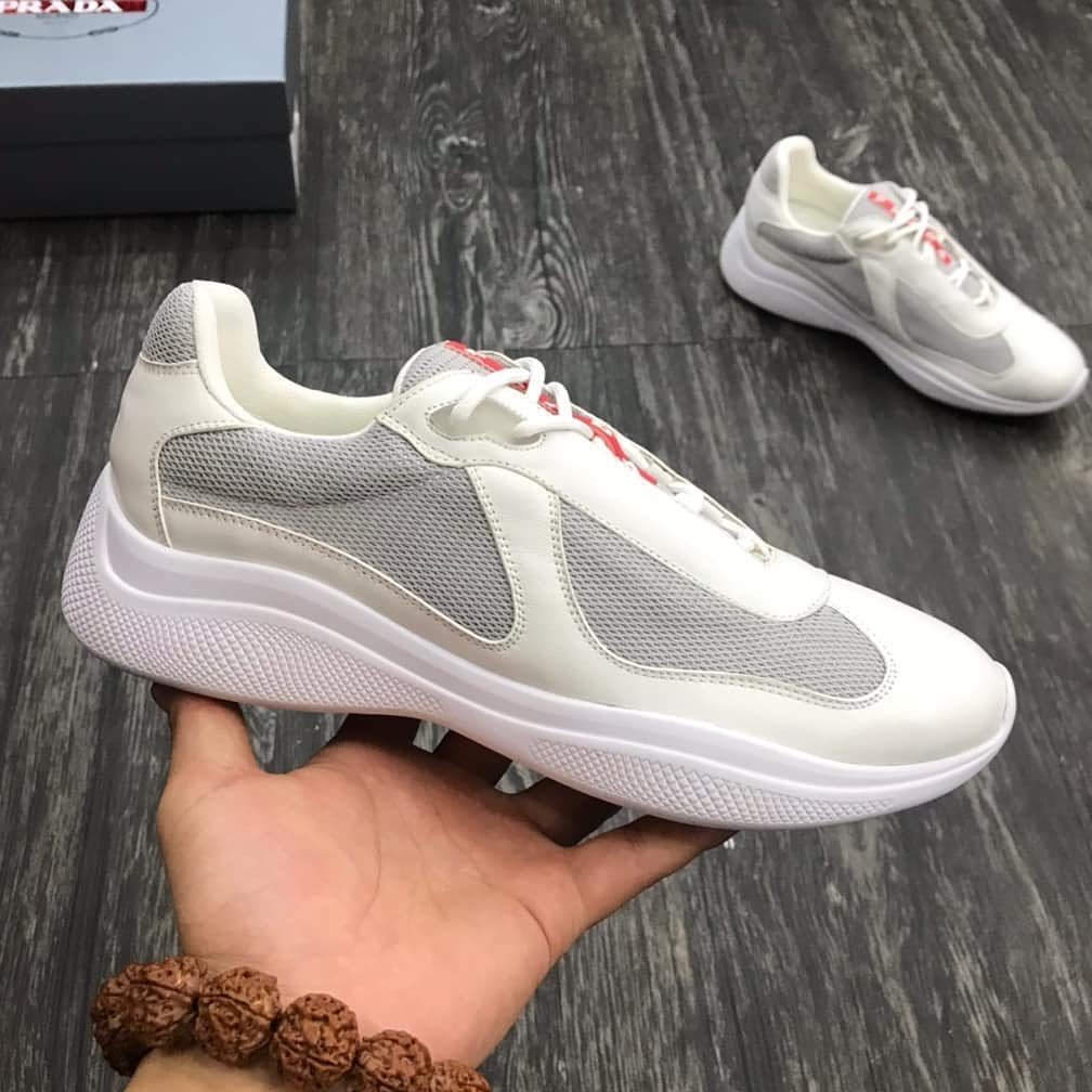 Prada Performance-driven Sneakers With Streamlined Design In White