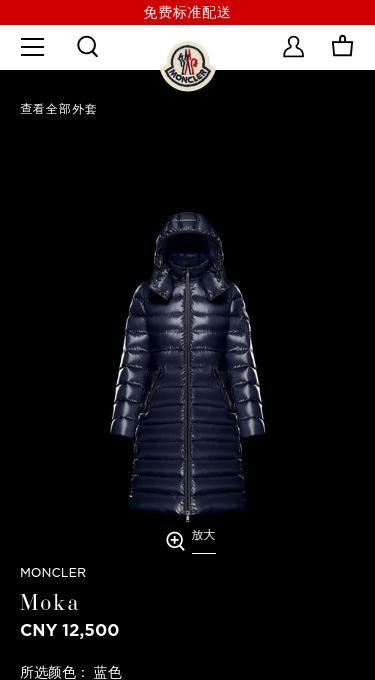 Moncler Logo Down Jacket In Blue