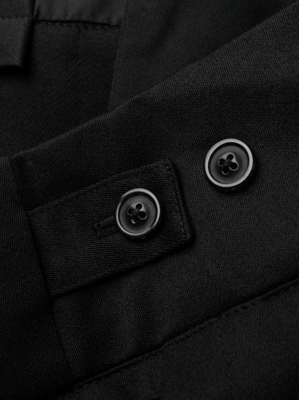 Maison Margiela Four-stitch Wool Tapered Trousers In Black