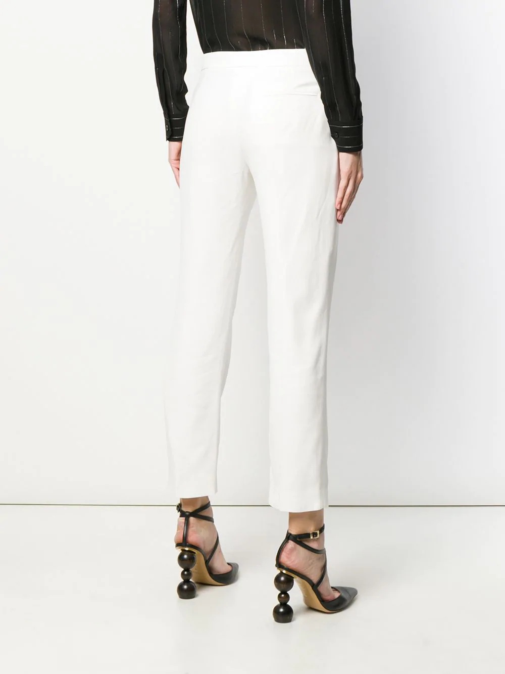 Alexander Mcqueen Kickback Trousers In White