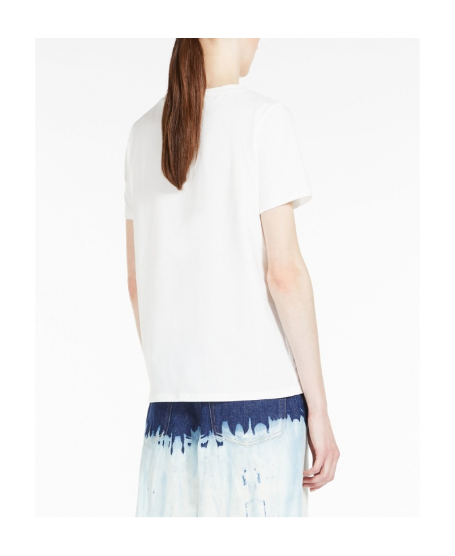 Weekend Max Mara Item O-neck Short-sleeved T-shirt In White