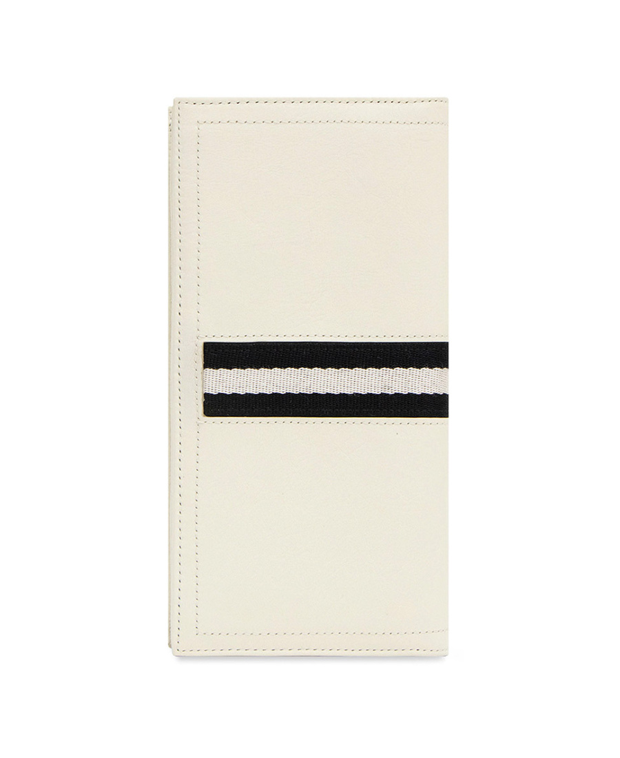 Shop Bally Stripe Detail Wallet In White