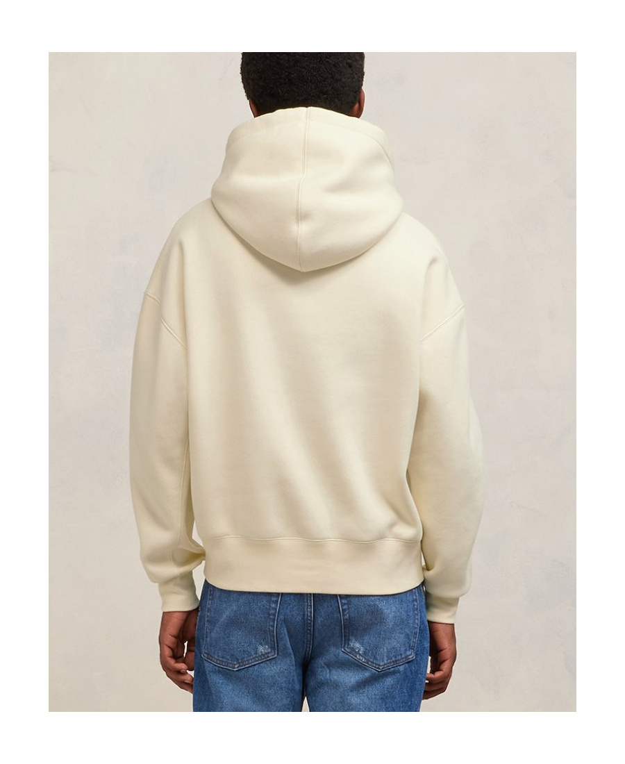 Ami Alexandre Mattiussi Ami Paris Long-sleeved Drawstring Hoodie In White