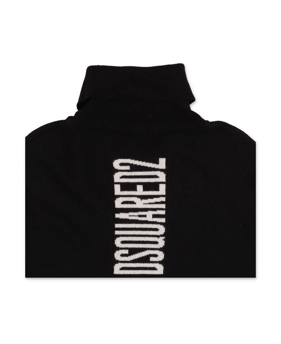 Shop Dsquared2 Black Logo Inlaid Sweater