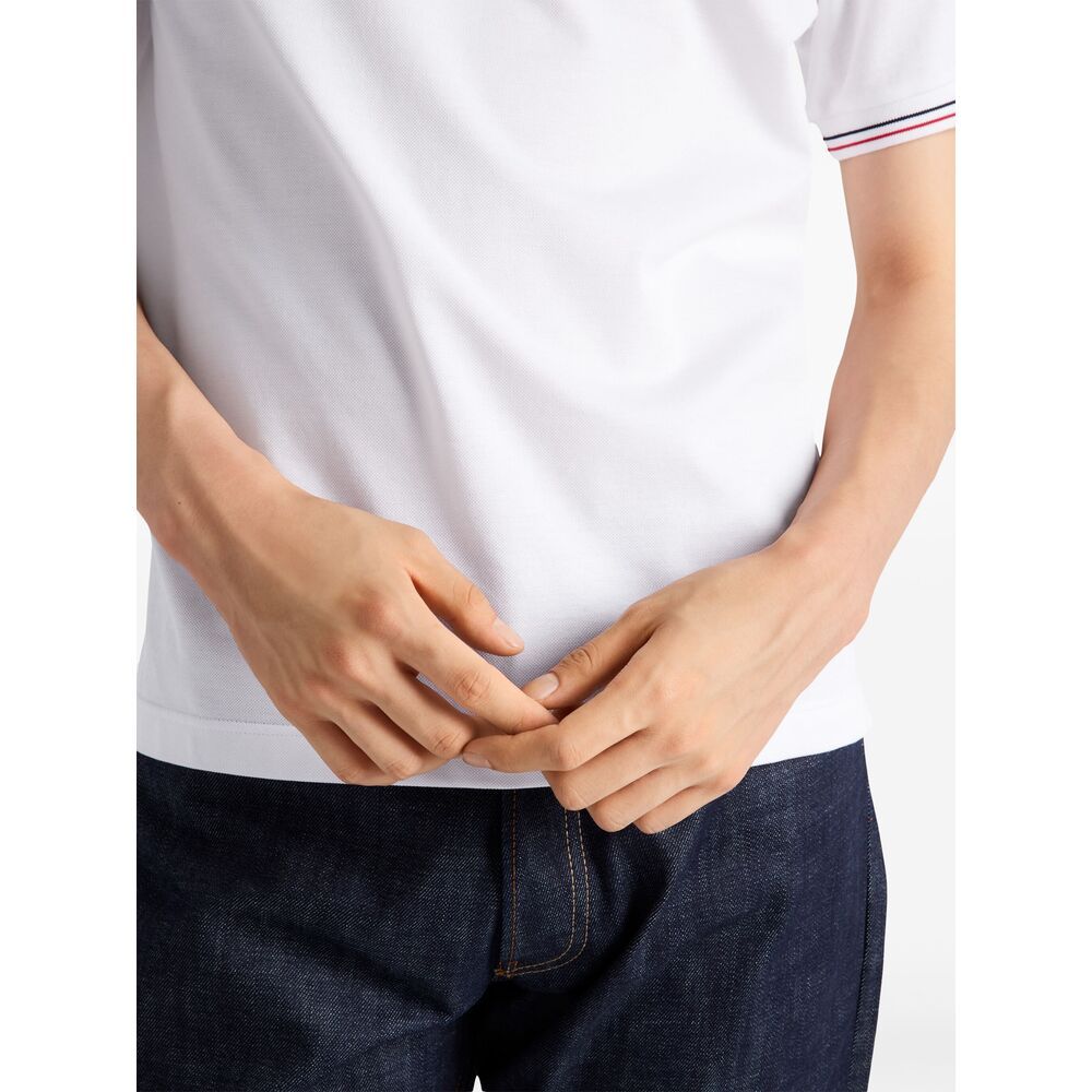 Prada Piqué Polo Shirt In White