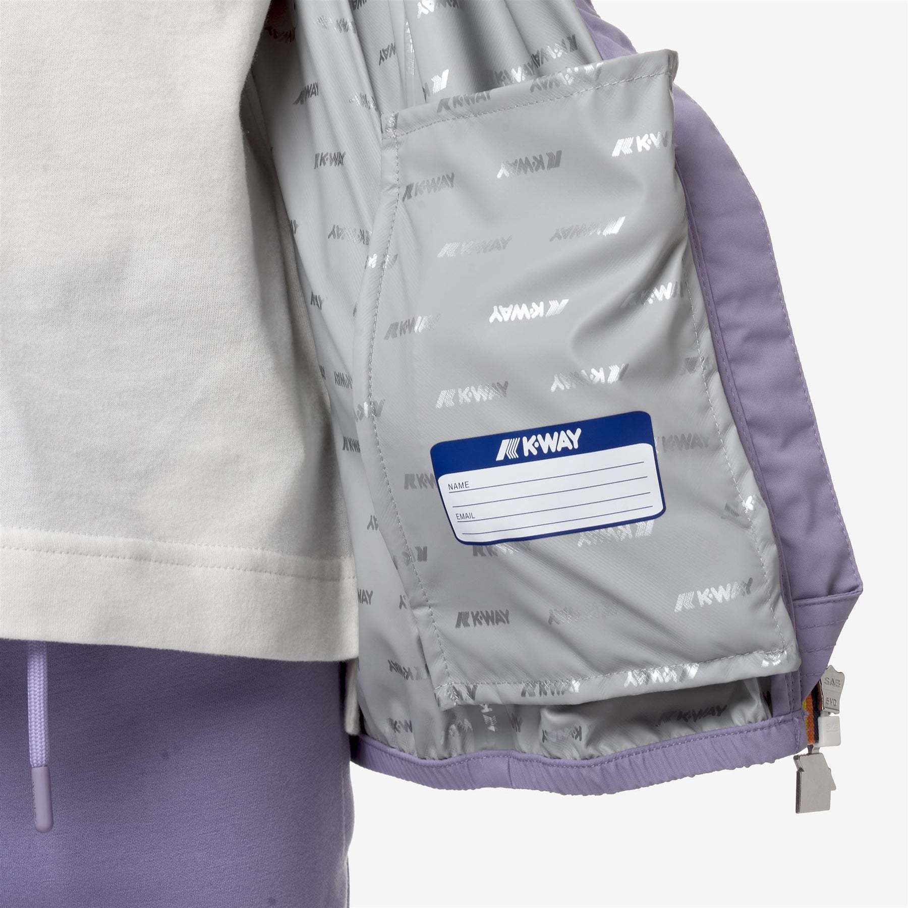 K-way Le Vrai Hooded Jacket In Gray