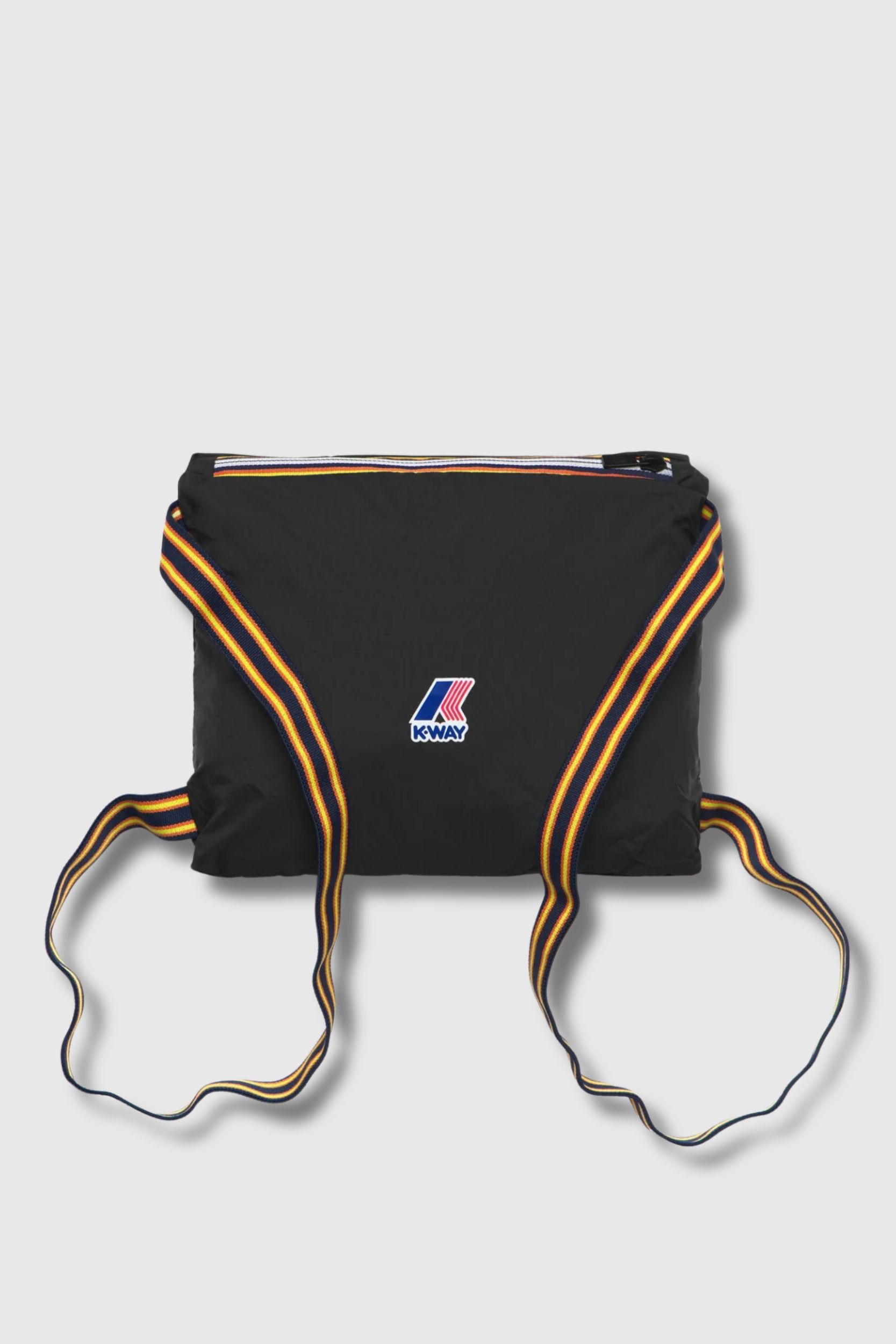 K-way Long Waterproof Jacket In Black