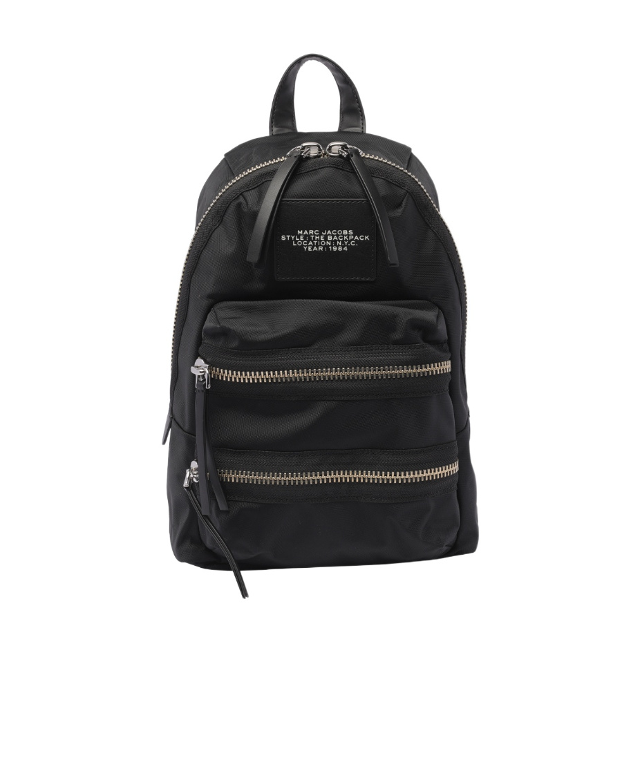 Marc Jacobs The Biker Black Nylon Medium Backpack In Black