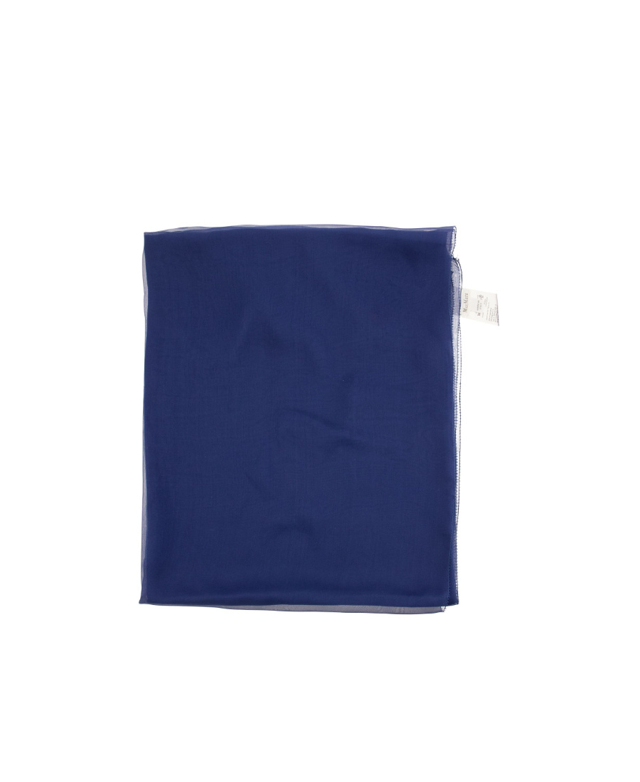 Max Mara Finished Edge Silk Scarf In Blue