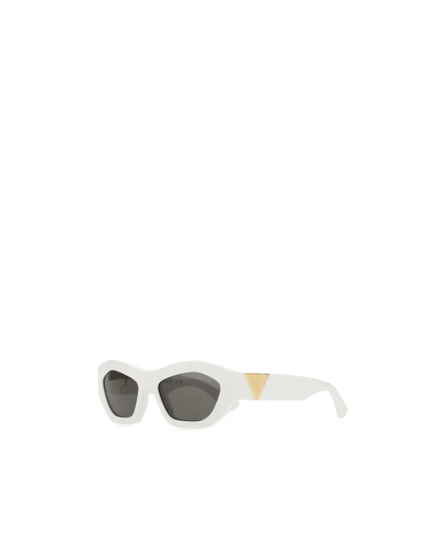 BOTTEGA VENETA LOGO-PLAQUE OVAL SUNGLASSES