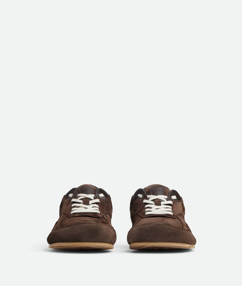 Bottega Veneta Orbit Flash Sneaker Soft Suede In Brown