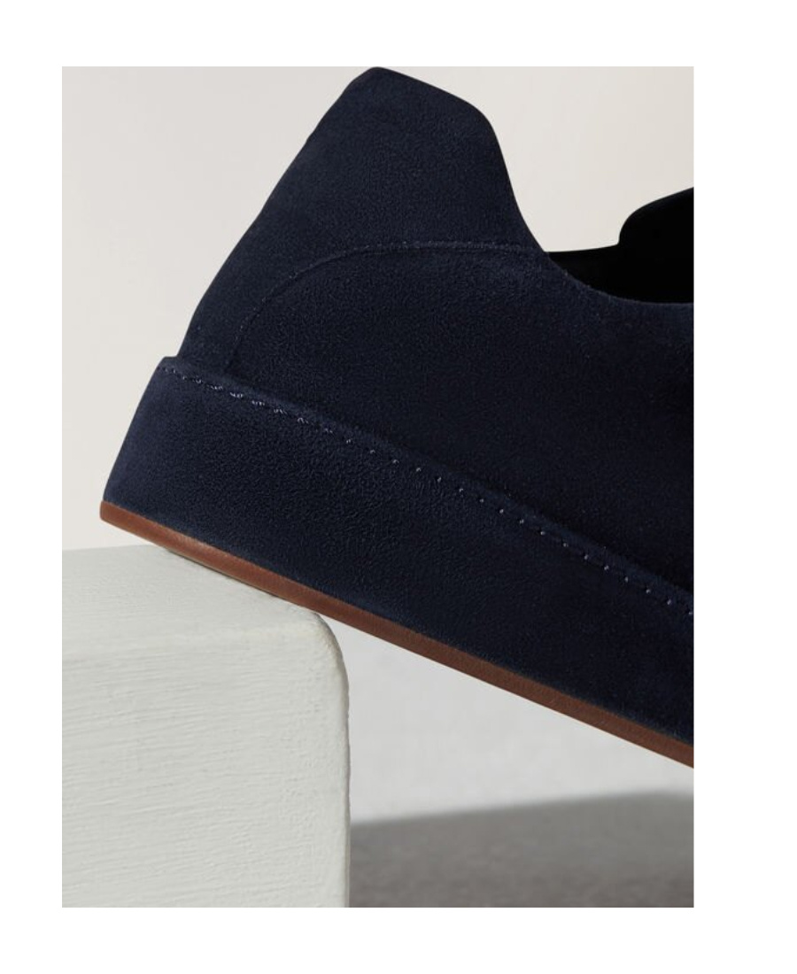 Loro Piana Strap-up Casual Sneakers In Midnight Blue