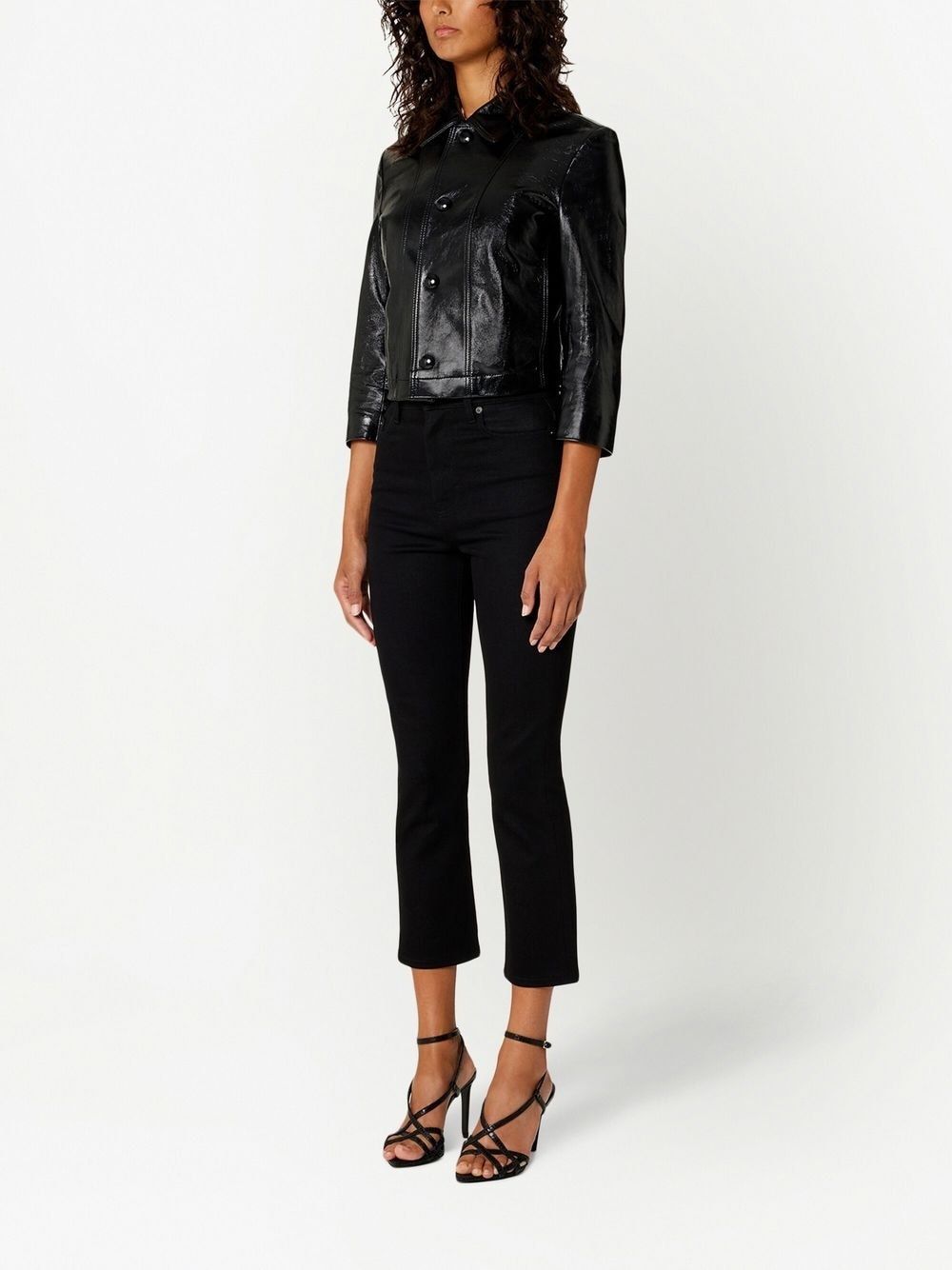 Ami Alexandre Mattiussi Ami Buttoned Leather Jacket In Black