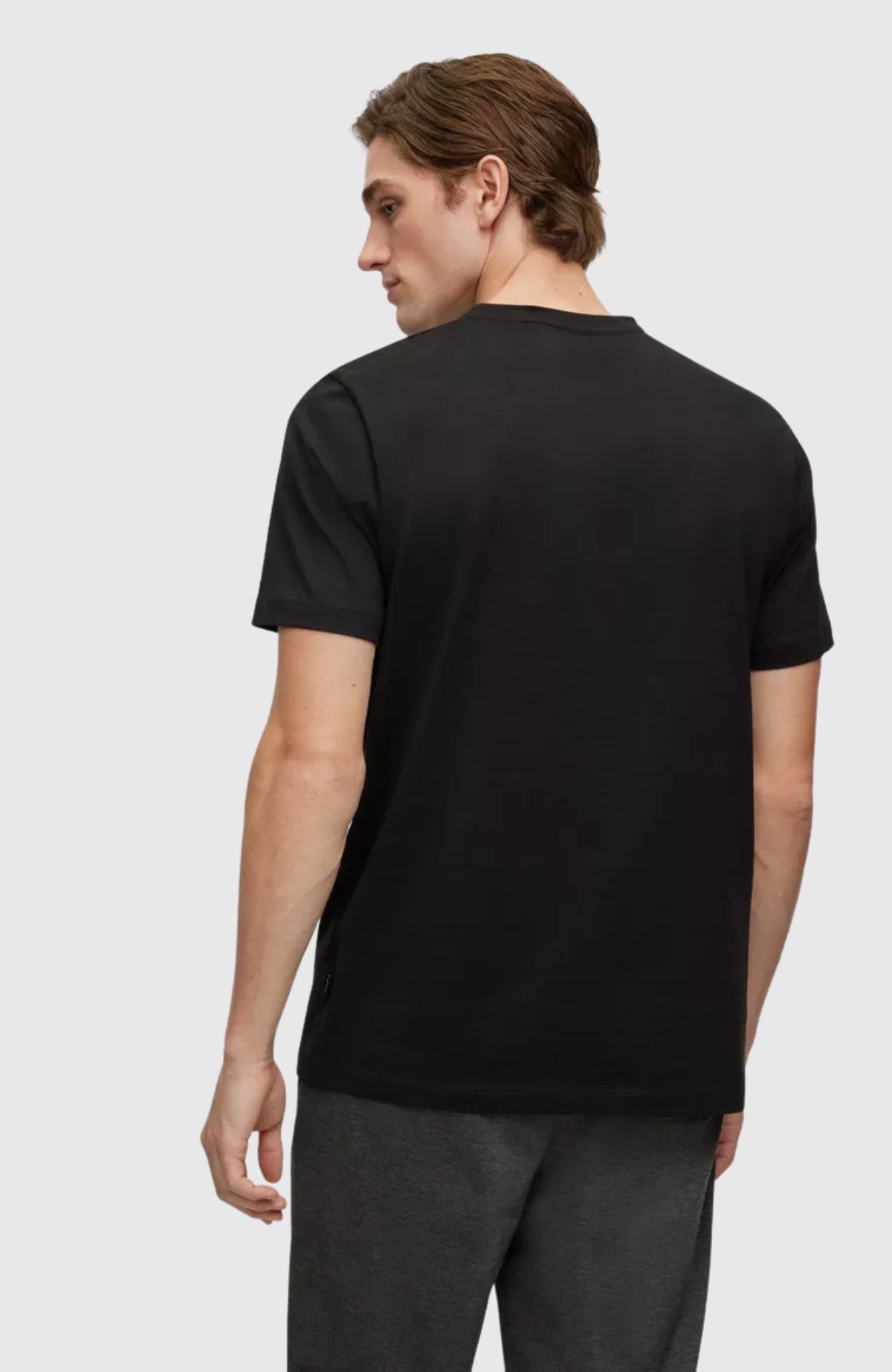 Hugo Boss Boss Tiburt 354 Logo Print T Shirt In Black