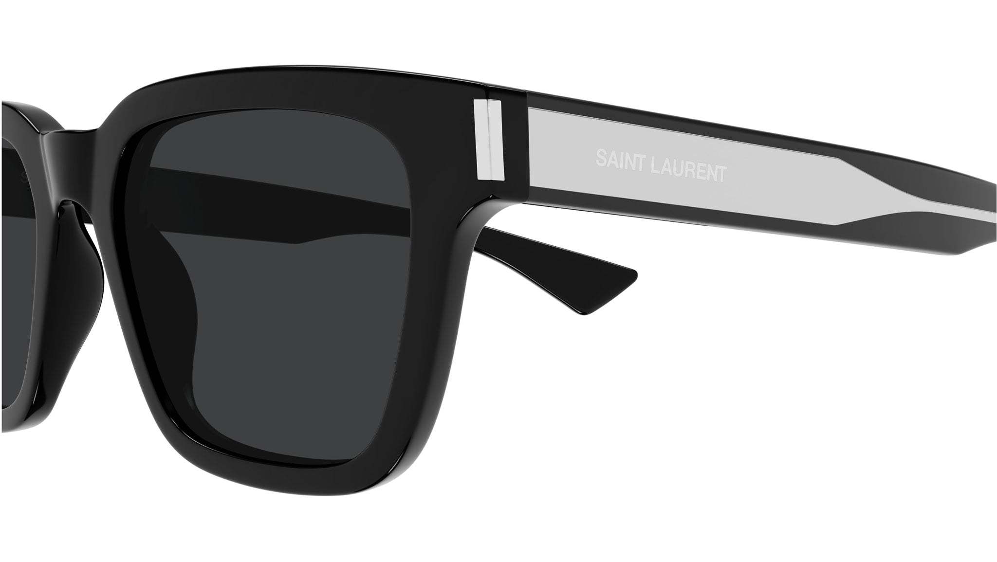 Saint Laurent Logo Sunglasses In Black