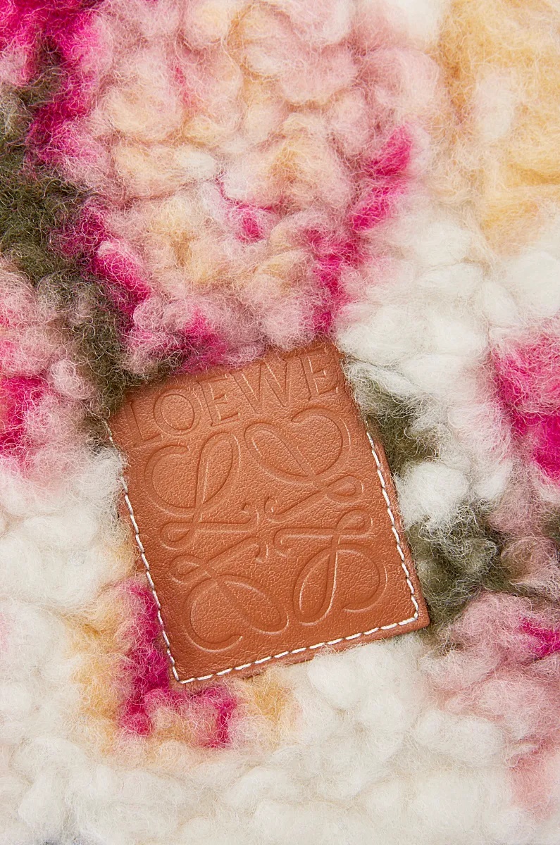 Shop Loewe Scarf In Wool Blend Fleece In Multicolor