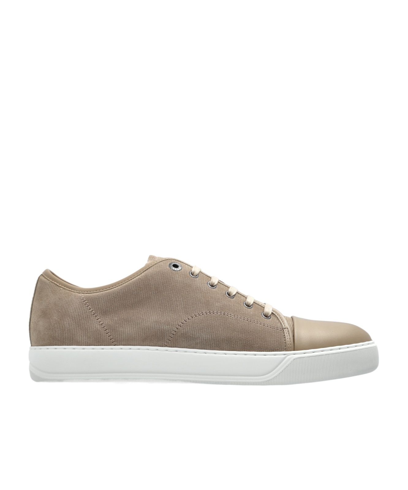 Lanvin Dbb1 Suede And Leather Sneakers For Men In Neutral