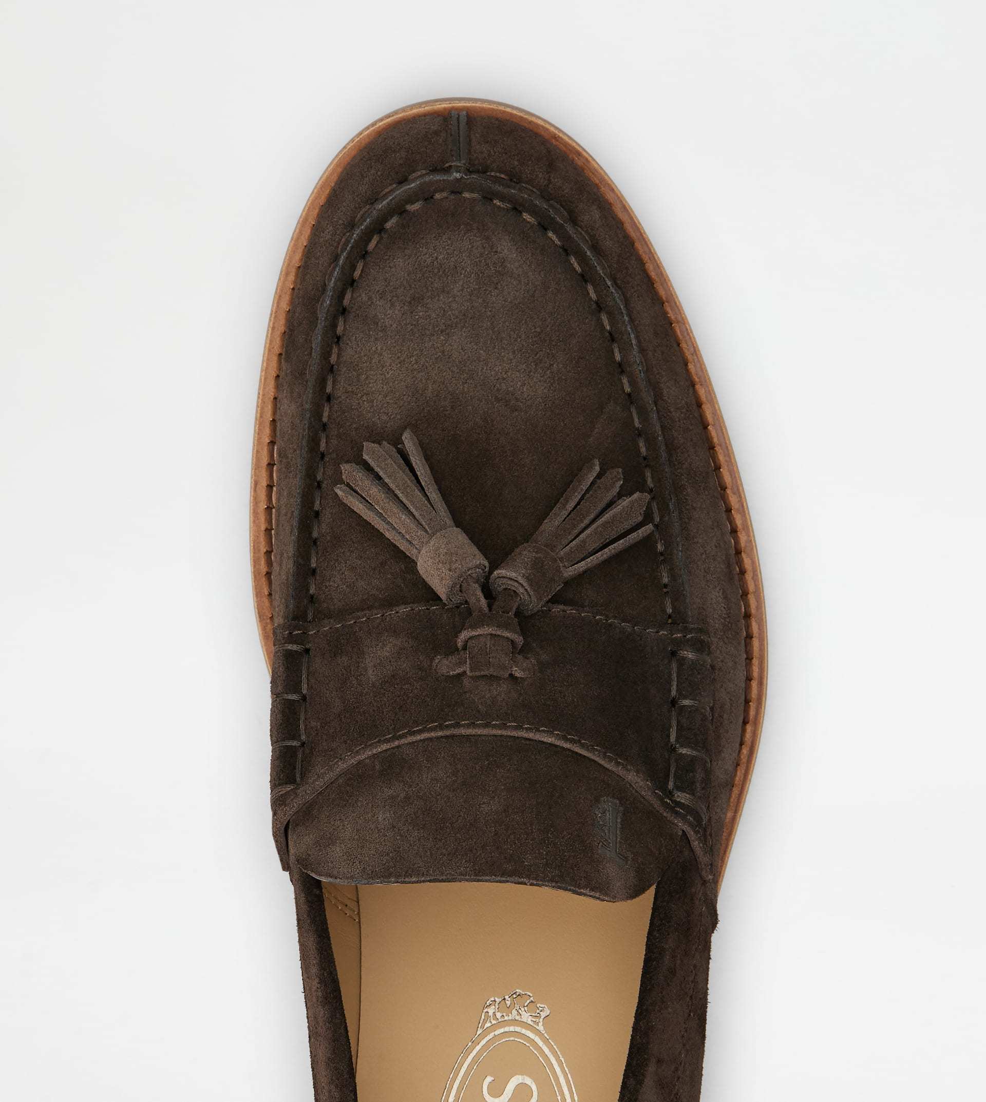 Tod's Logo-debossed Suede Loafers In Black