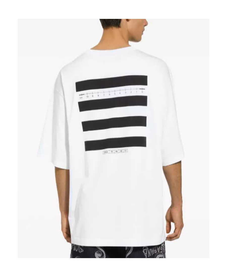 Dolce & Gabbana Oversized T-shirt Aus Baumwolljersey In White