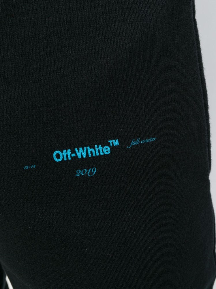 Off-white Arrows-print Drawstring Track Pants In Black
