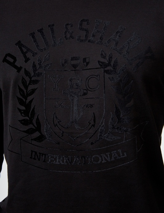 Shop Paul & Shark Pattern Logo T-shirt In Black