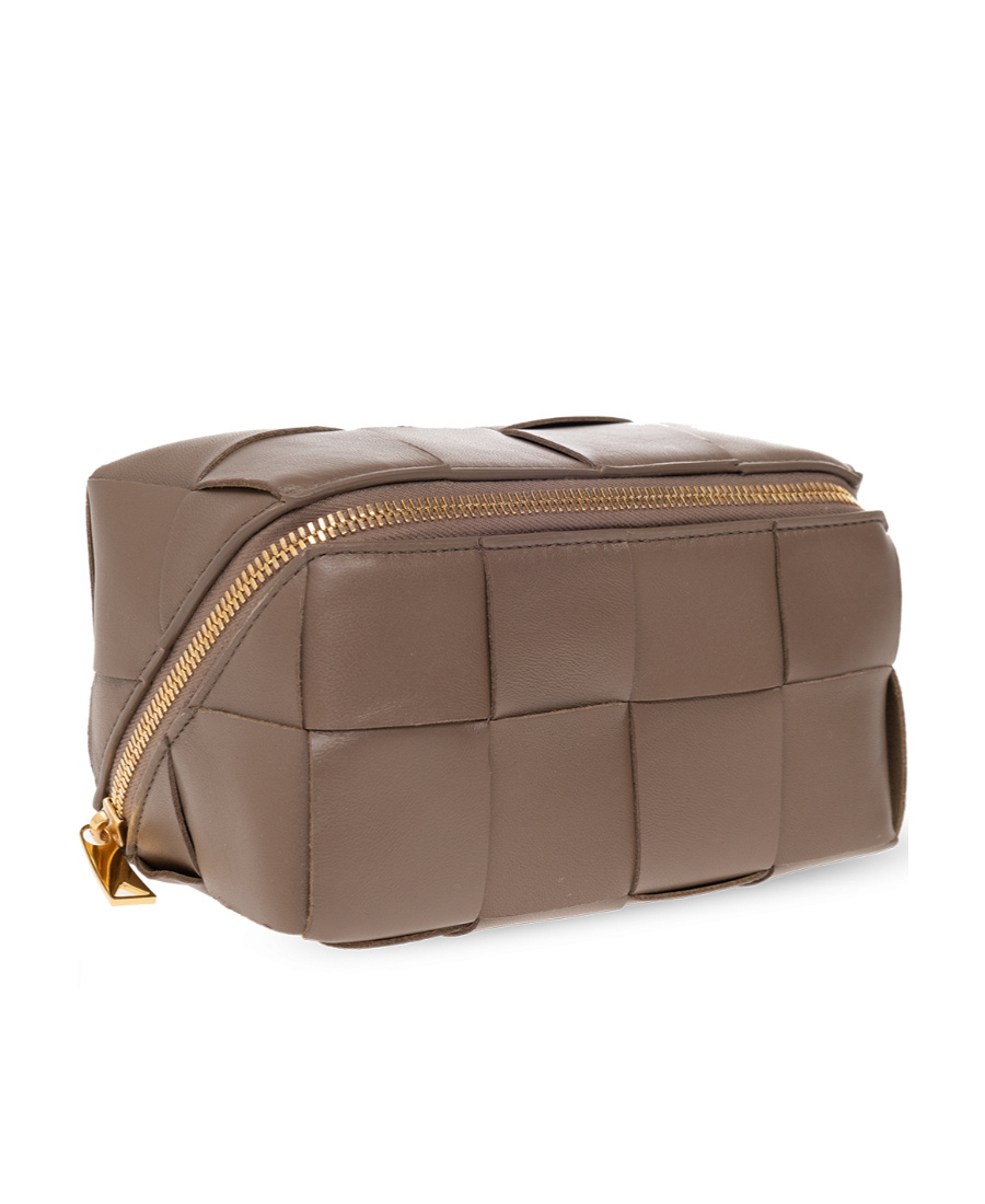 Bottega Veneta Cassette Maxi Intrecciato Clutch Bag In Brown