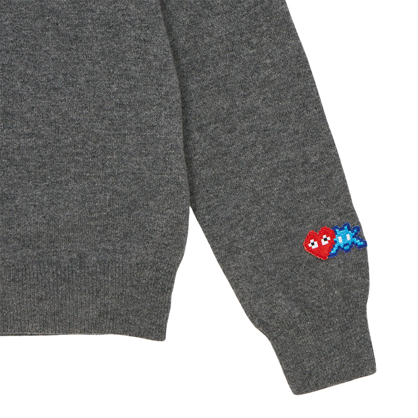 Comme Des Garçons Play X Invader Pixelated-heart Cardigan