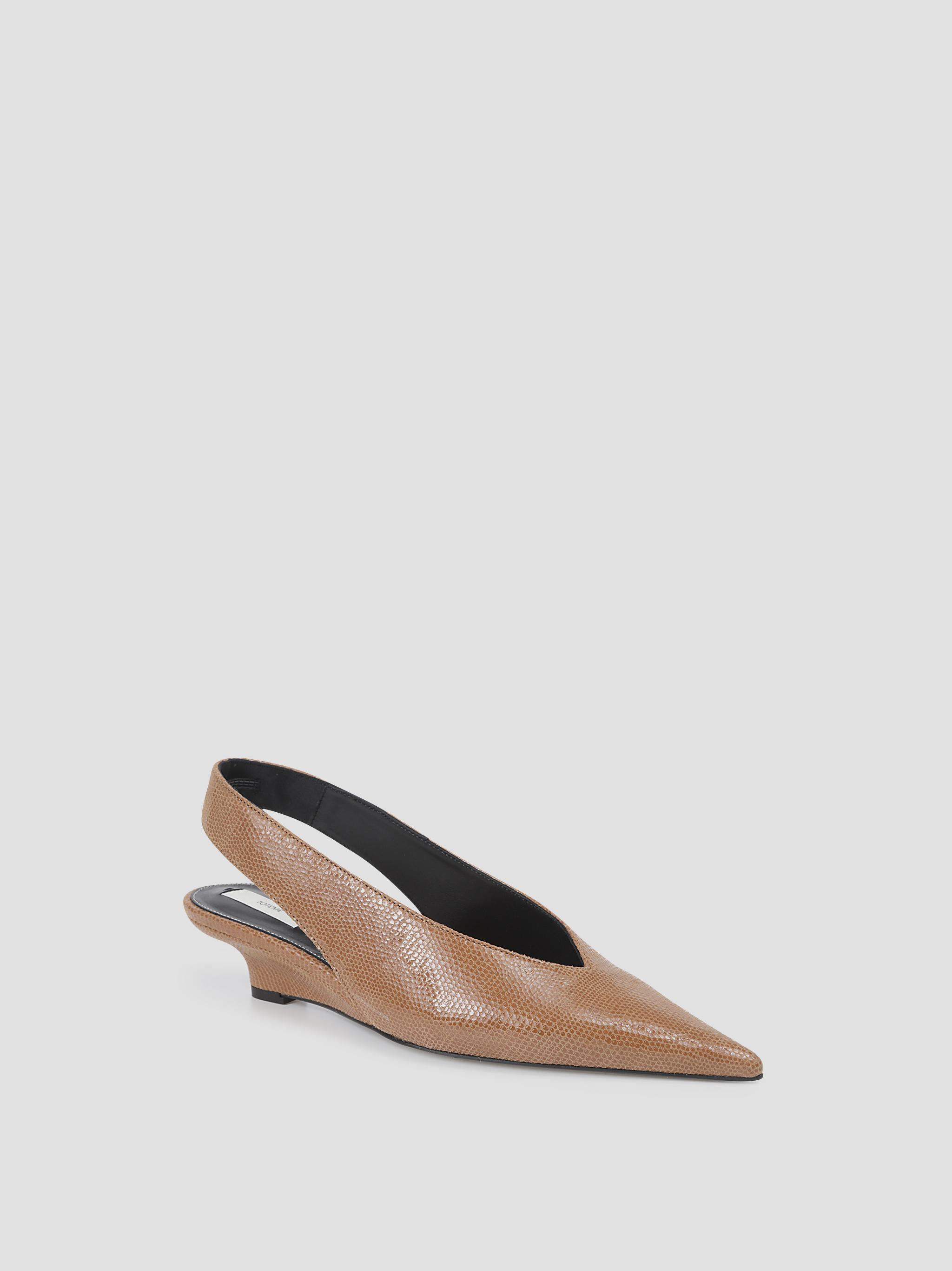 Totême Slingback High Heel Sandals In Brown