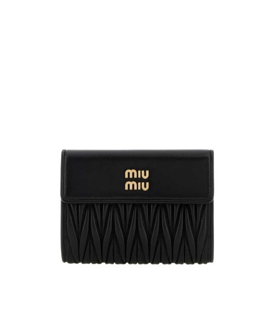 MIU MIU LOGO-LETTERING MATELASS� WALLET 