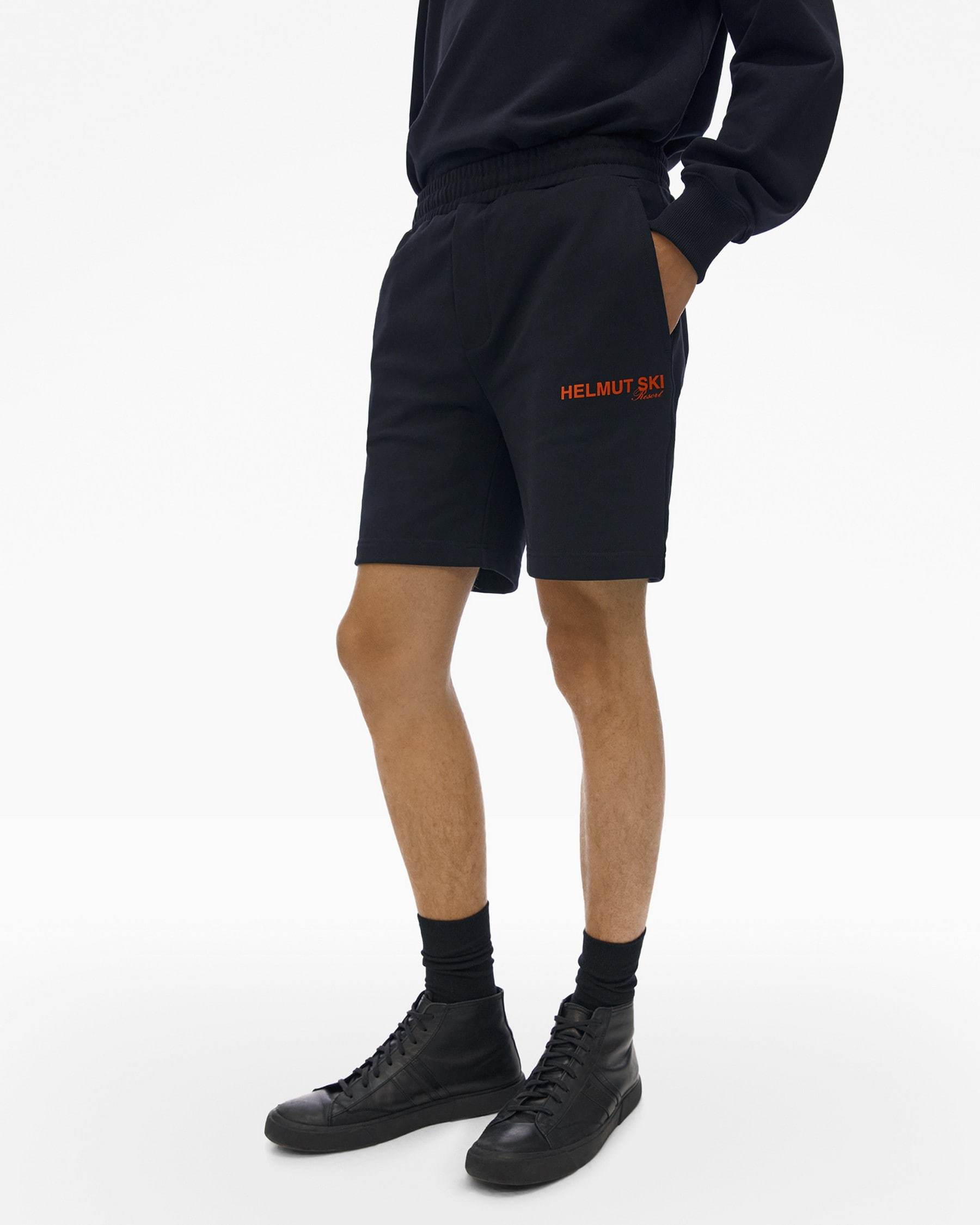 Helmut Lang Logo Shorts In Black