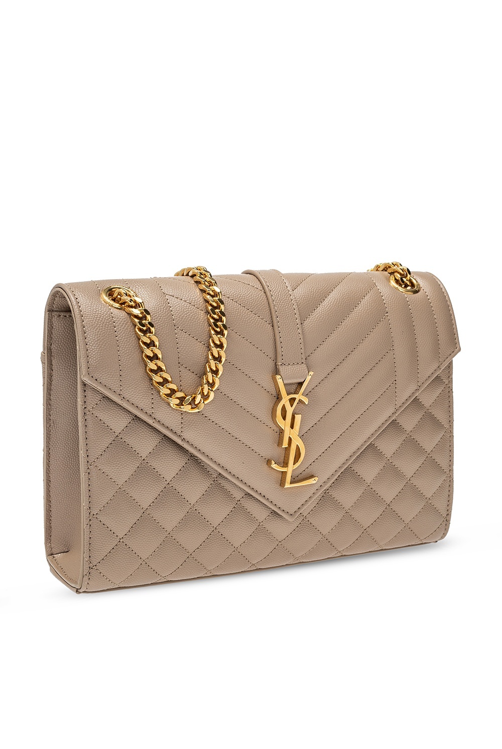 Saint Laurent Envelope Shoulder Bag In Nude
