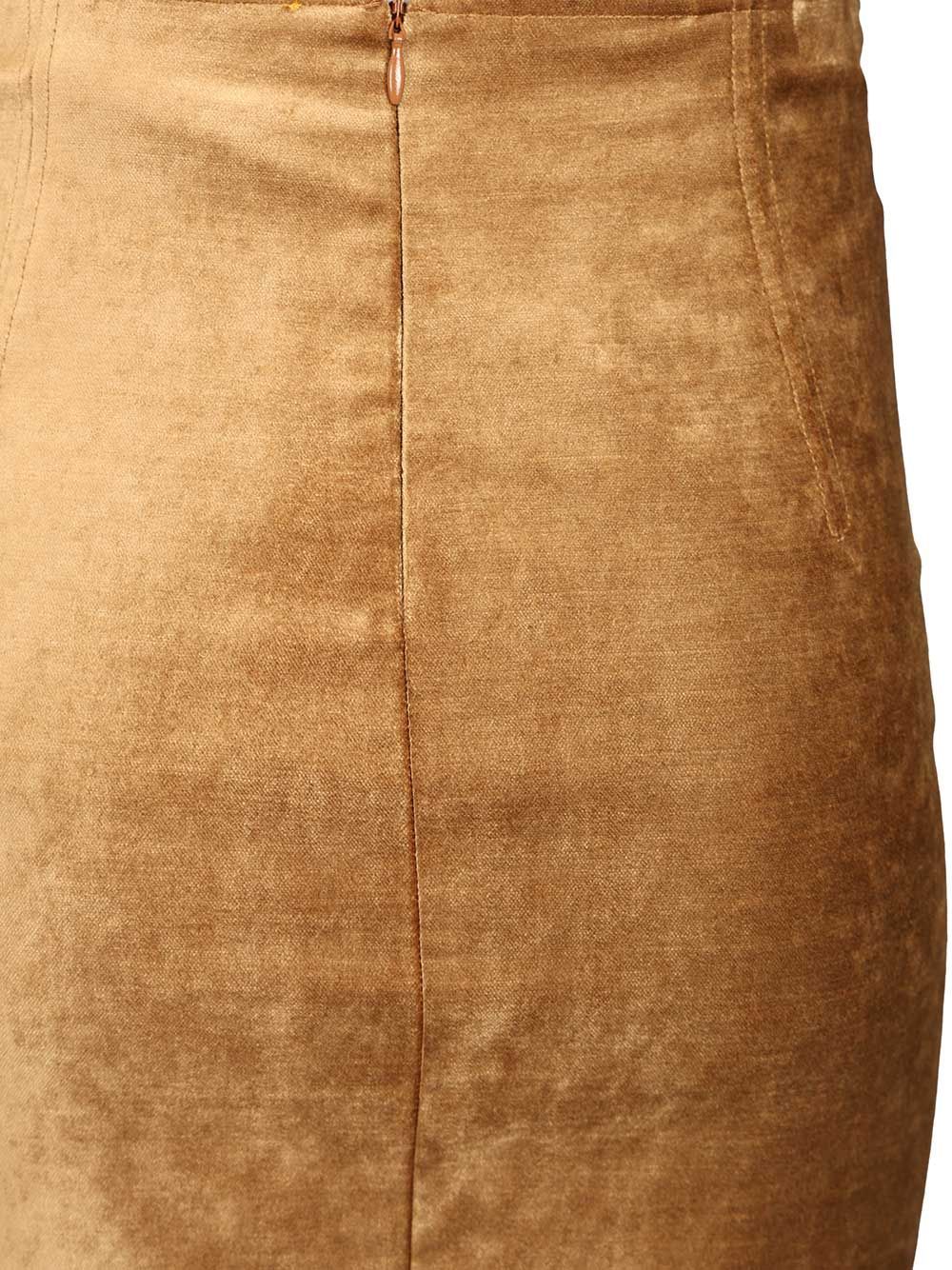 Forte Forte Slit Skirt In Brown