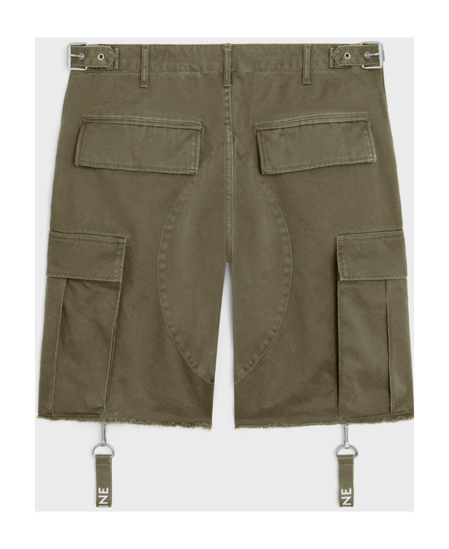 Celine Shoulder Strap Shorts In Green