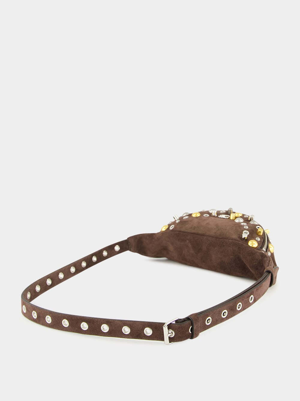 Valentino Nellcôte Suede Belt Bag In Brown