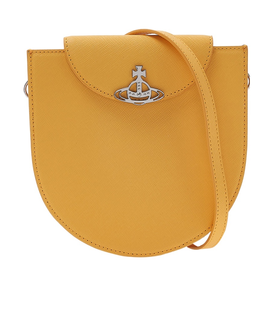 Vivienne Westwood Logo Shoulder Bag In Yellow