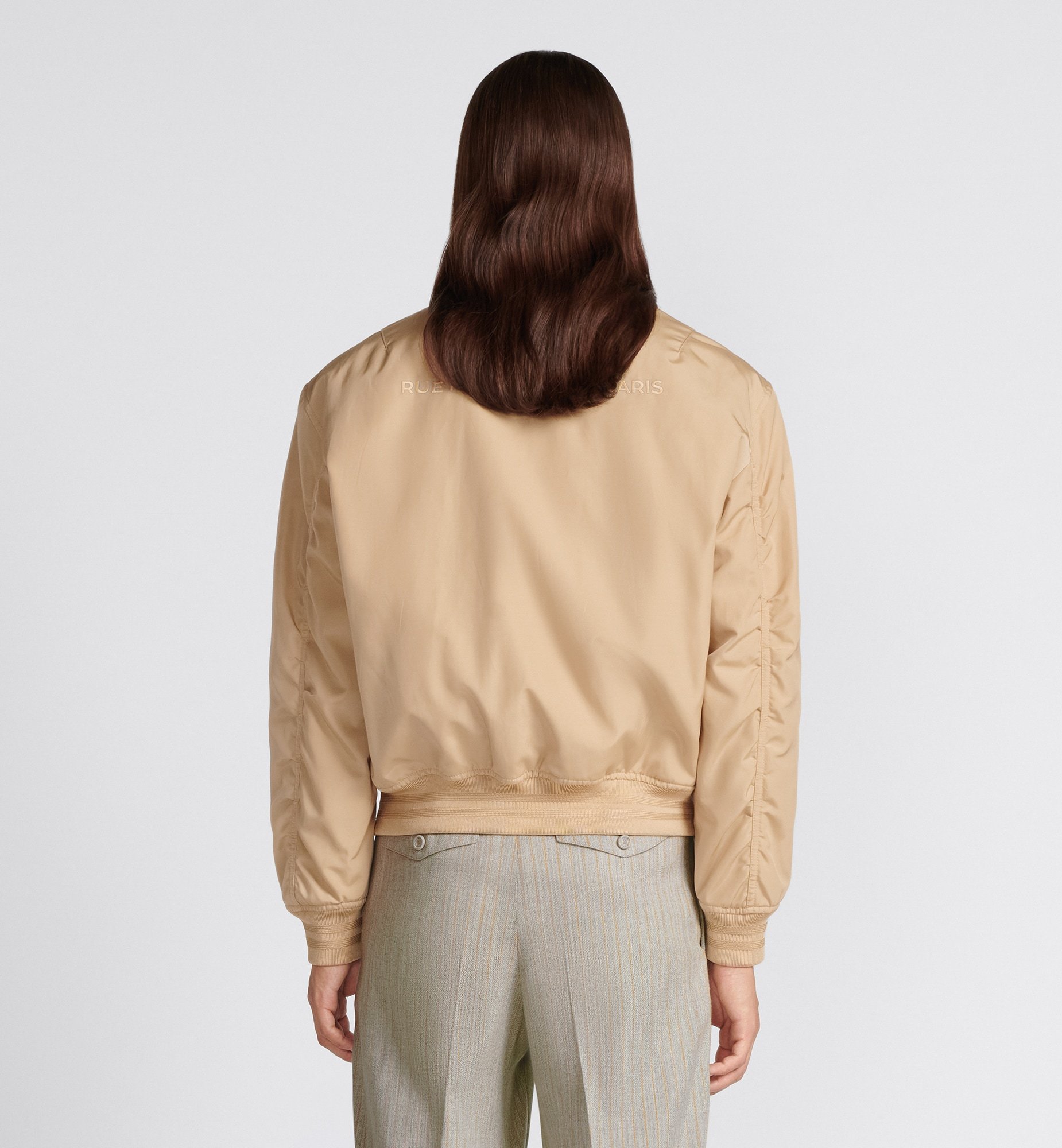 Shop Dior Homme Zip-up Long-sleeved Jacket In Nude