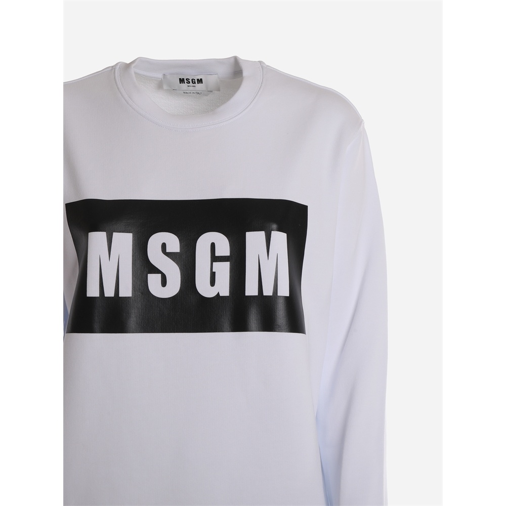 Msgm Printed French Cotton-terry Sweatshirt
