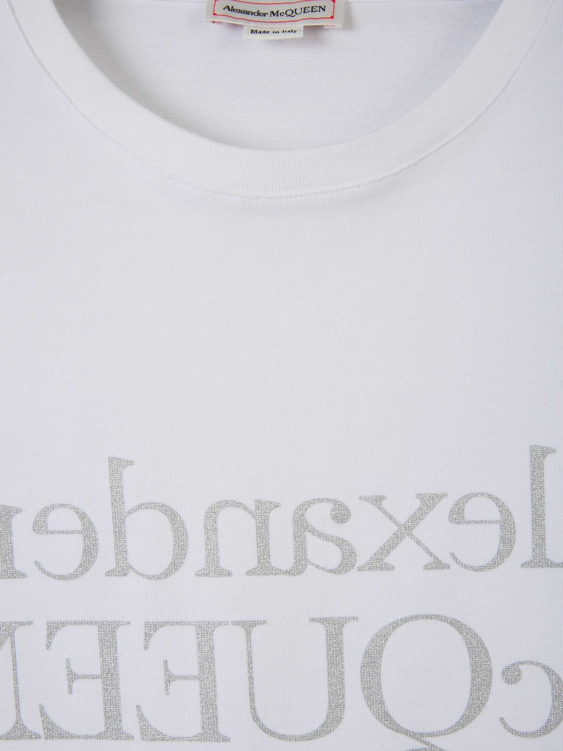 Alexander Mcqueen Alexander Mc Queen Reflected Logo T Shirt In White