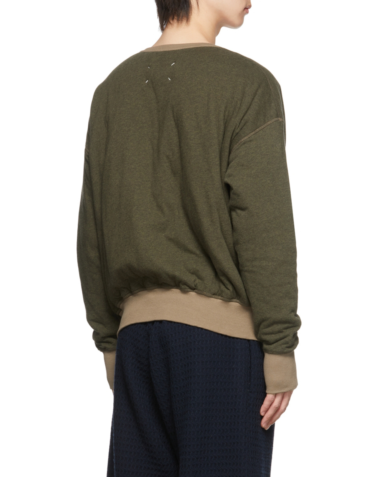 Maison Margiela Bird-patch Sweatshirt In Green
