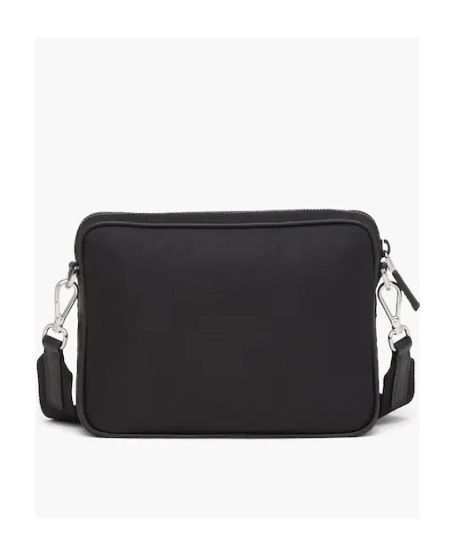 Prada Re-nylon And Saffiano Leather Shoulder Bag In Black